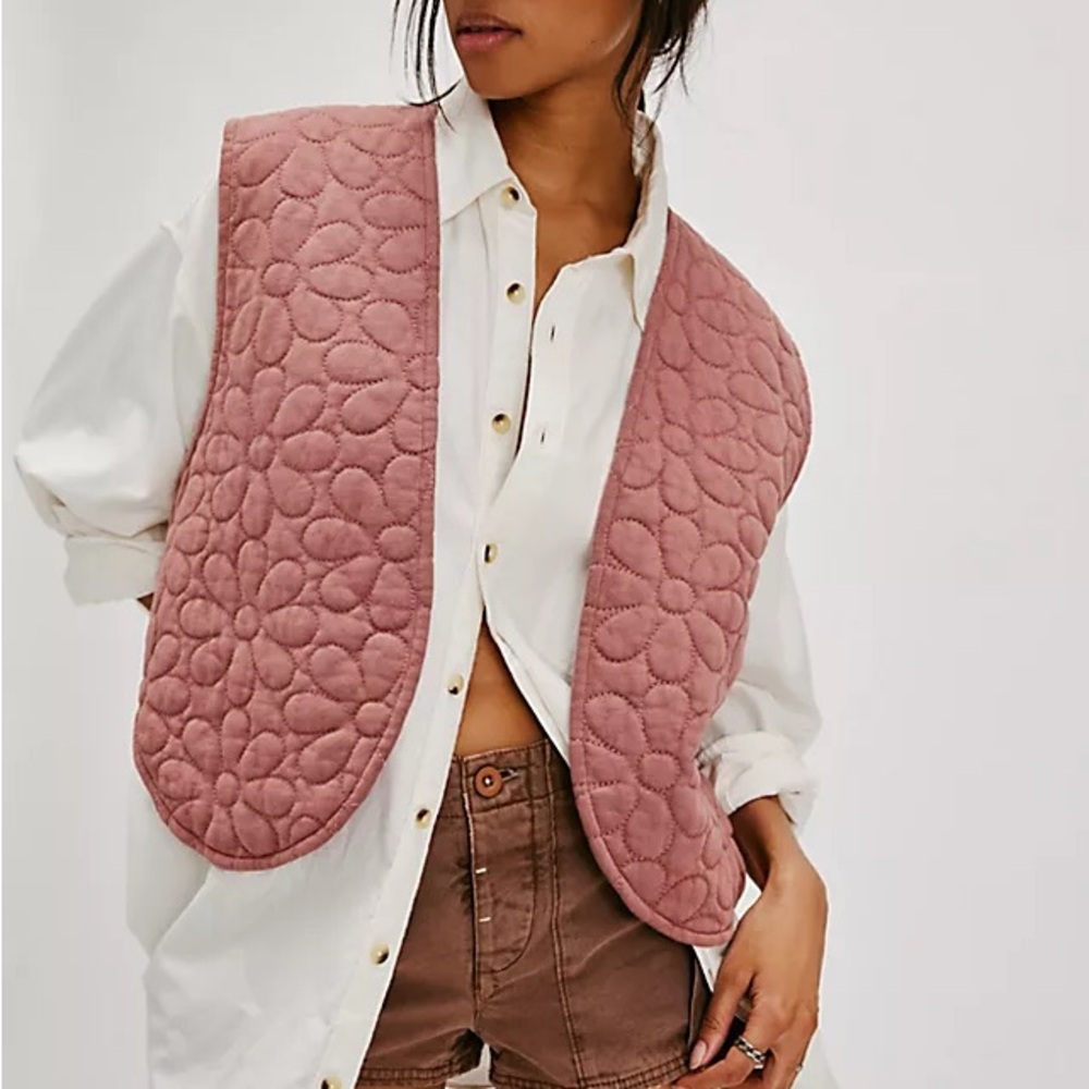 Free People Bali Folk Daisy Vest